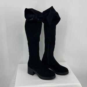 BESTON LILAC  Black THIGH BOOTS WOMENS SIZE 9